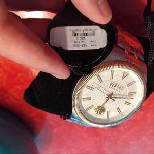 Versus Versace Silver and Gold Large Face Watch